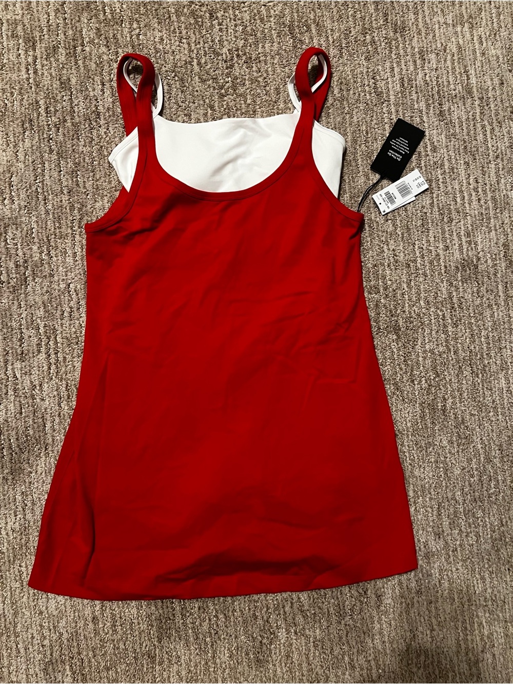 Abercrombie & Fitch Red On The Go double layer dress